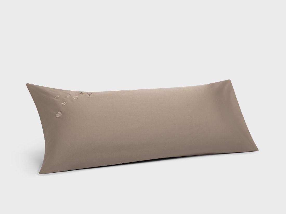 Pudebetræk bomuldssatin warm taupe seashell