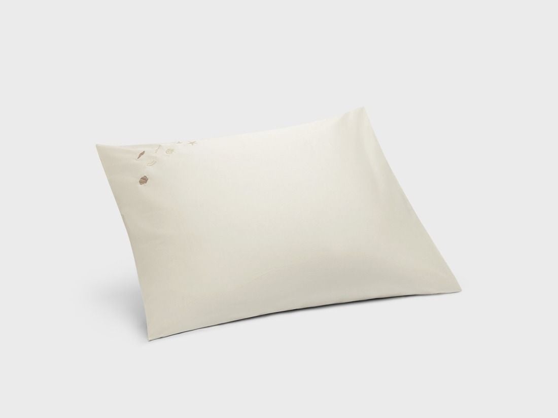 Pudebetræk bomuldssatin warm white seashell