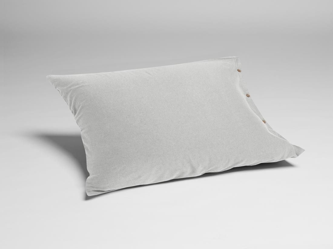 Pudebetræk jersey white grey