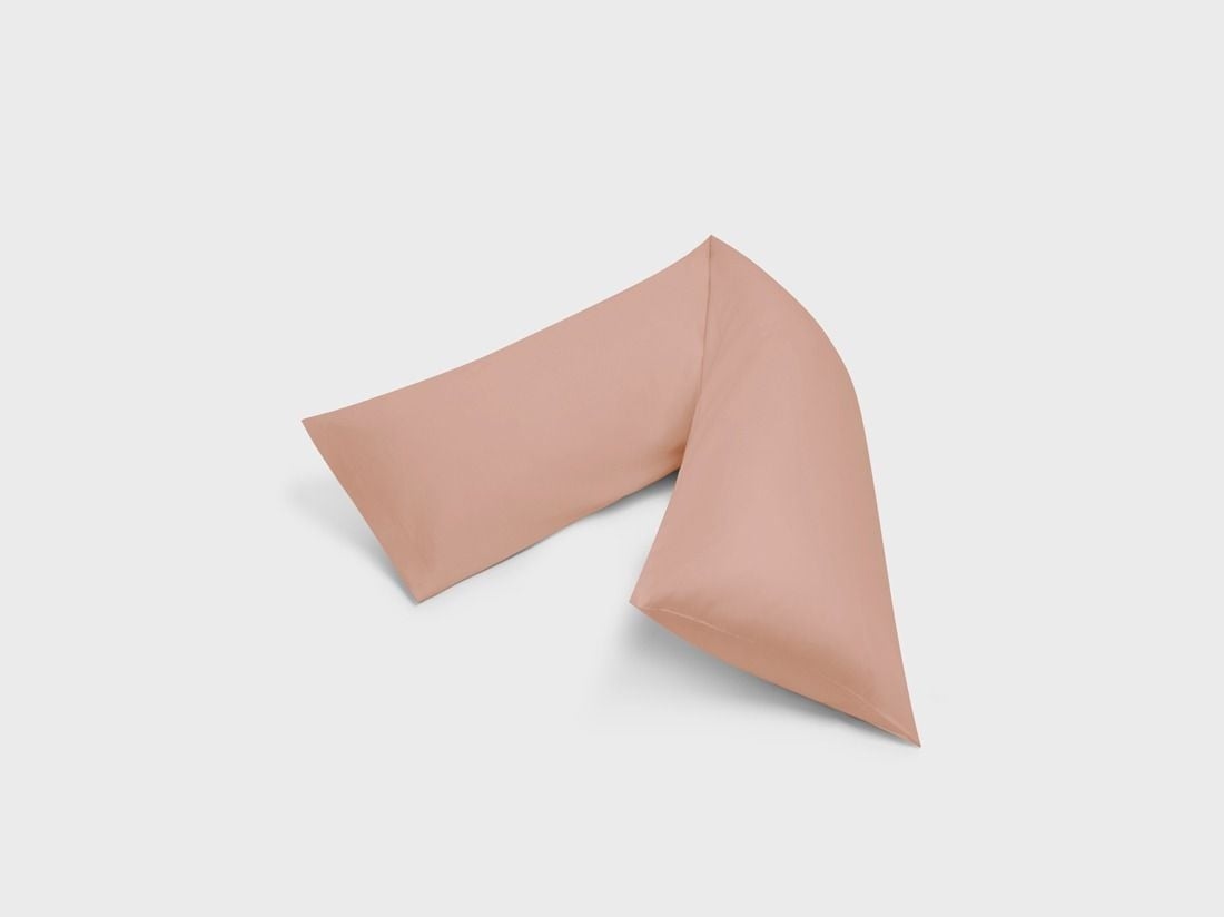 Pudebetræk lang multipude bomuldssatin cosmea pink 37x160