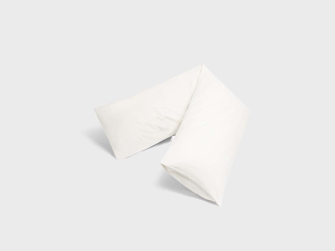 Pudebetræk lang multipude percale blissful white 37x160