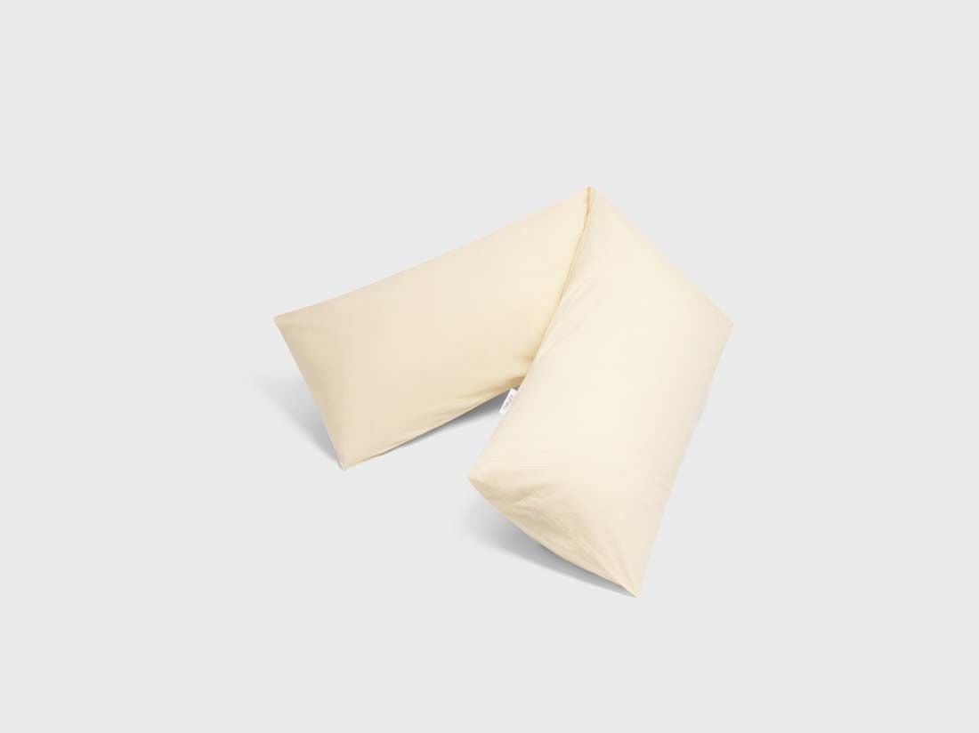 Pudebetræk lang multipude percale butter glow 37x160