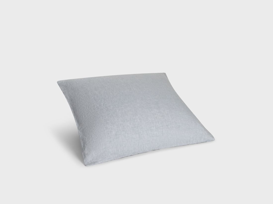 Pudebetræk vasket hør blue chambray