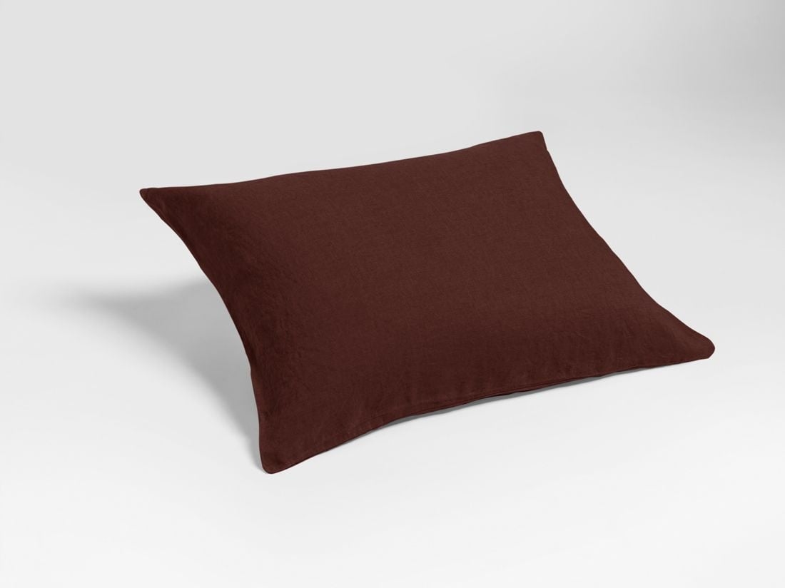 Pudebetræk vasket hør rosewood