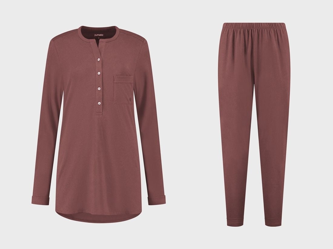 Nattøj sæt dame jersey evening rose