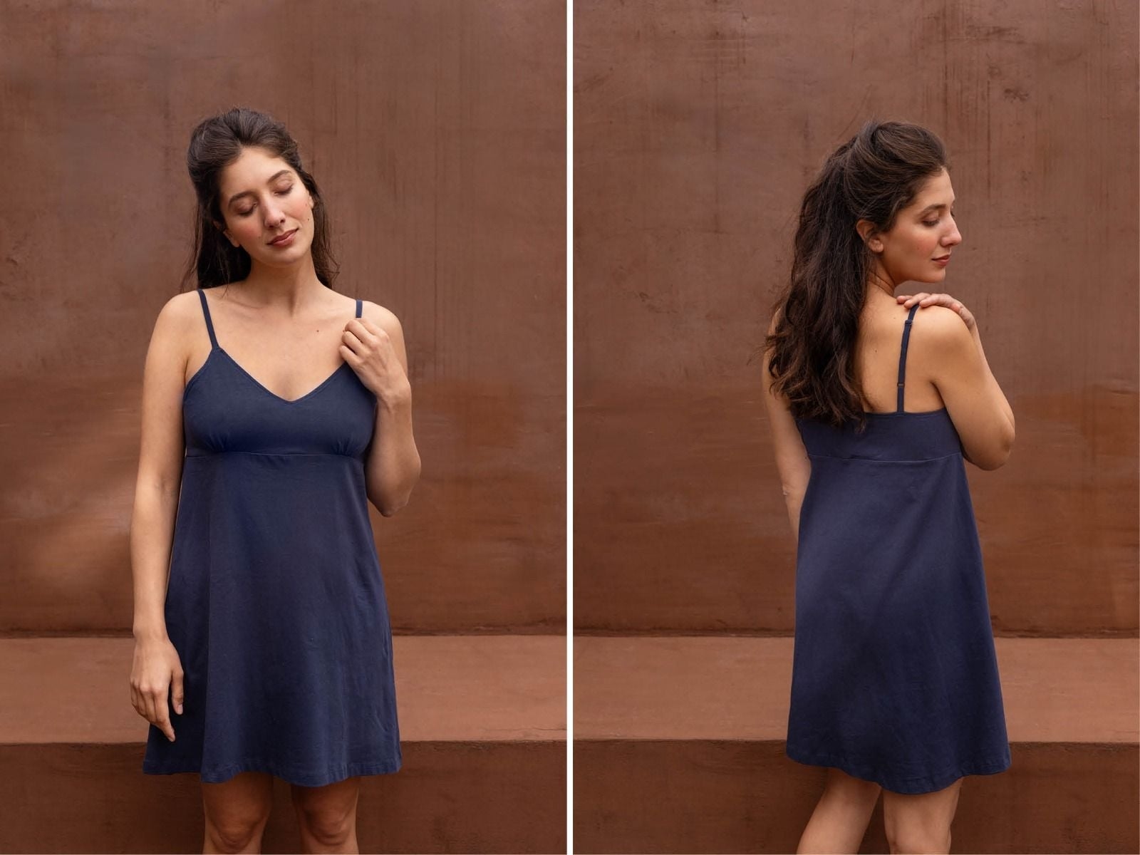Natkjole jersey midnight blue
