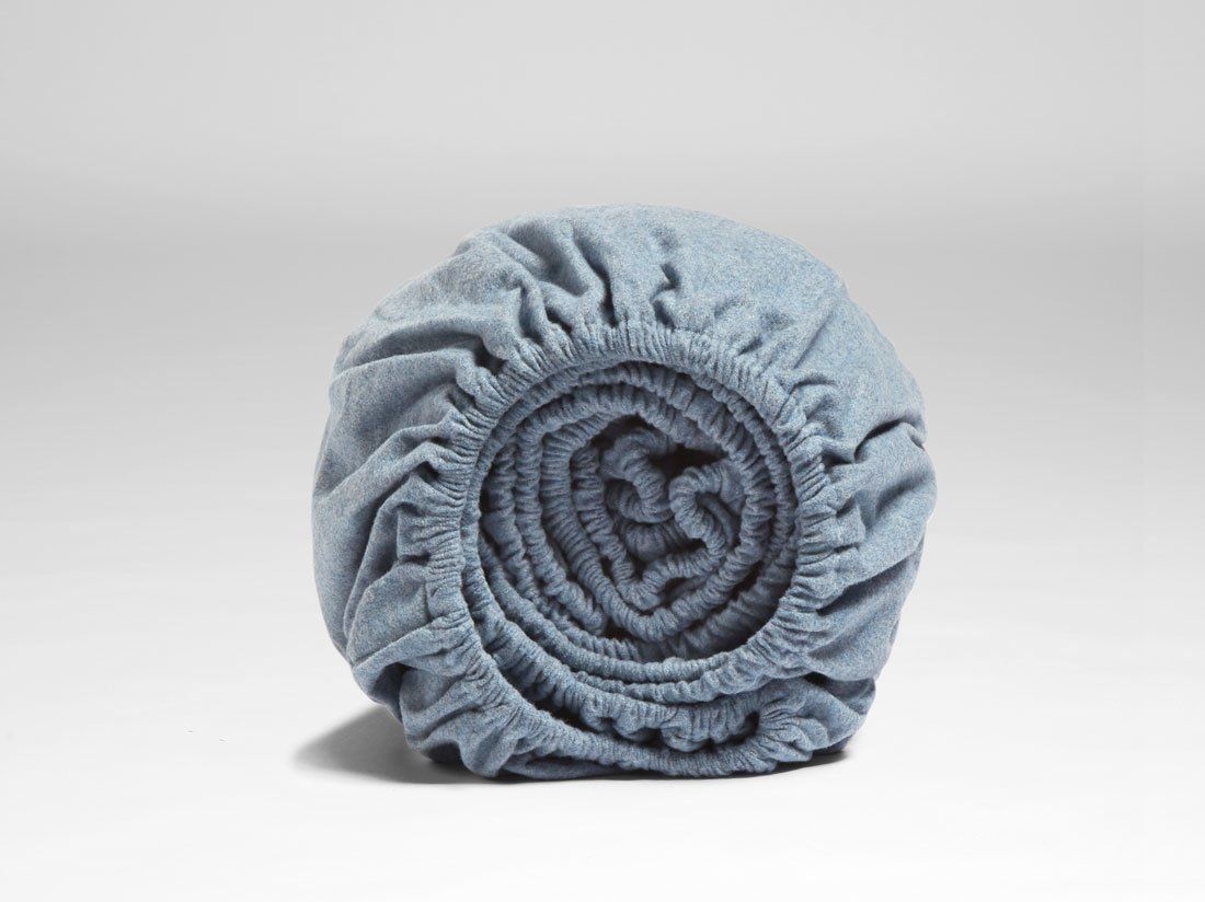 Faconlagen bomuldsflonel light blue