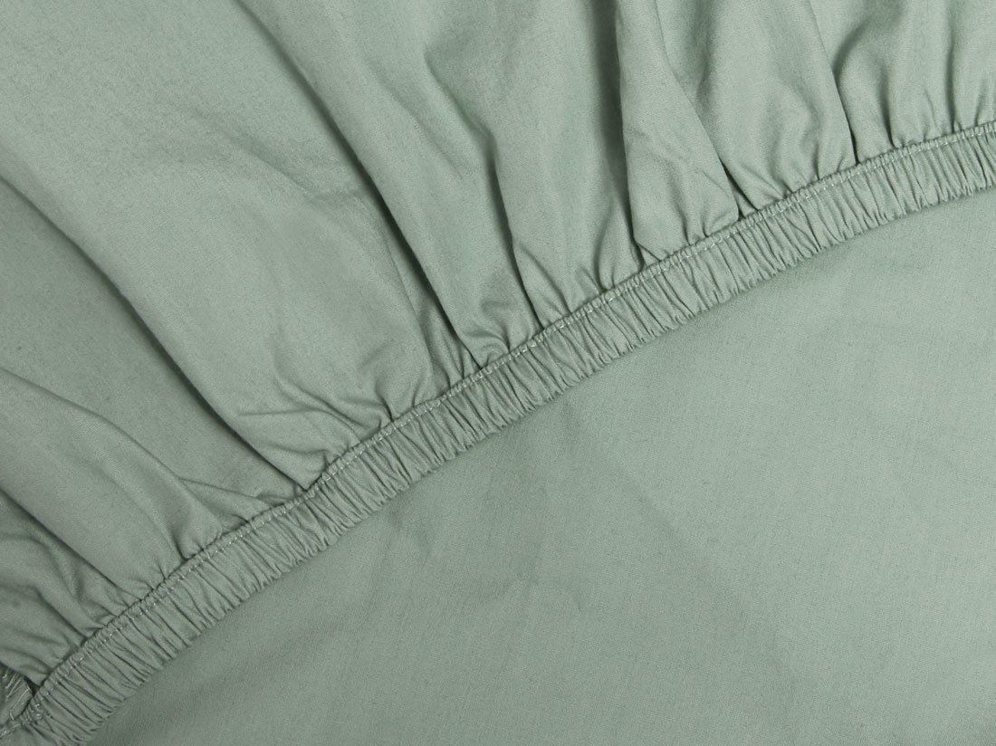 Børnefaconlagen percale jade green