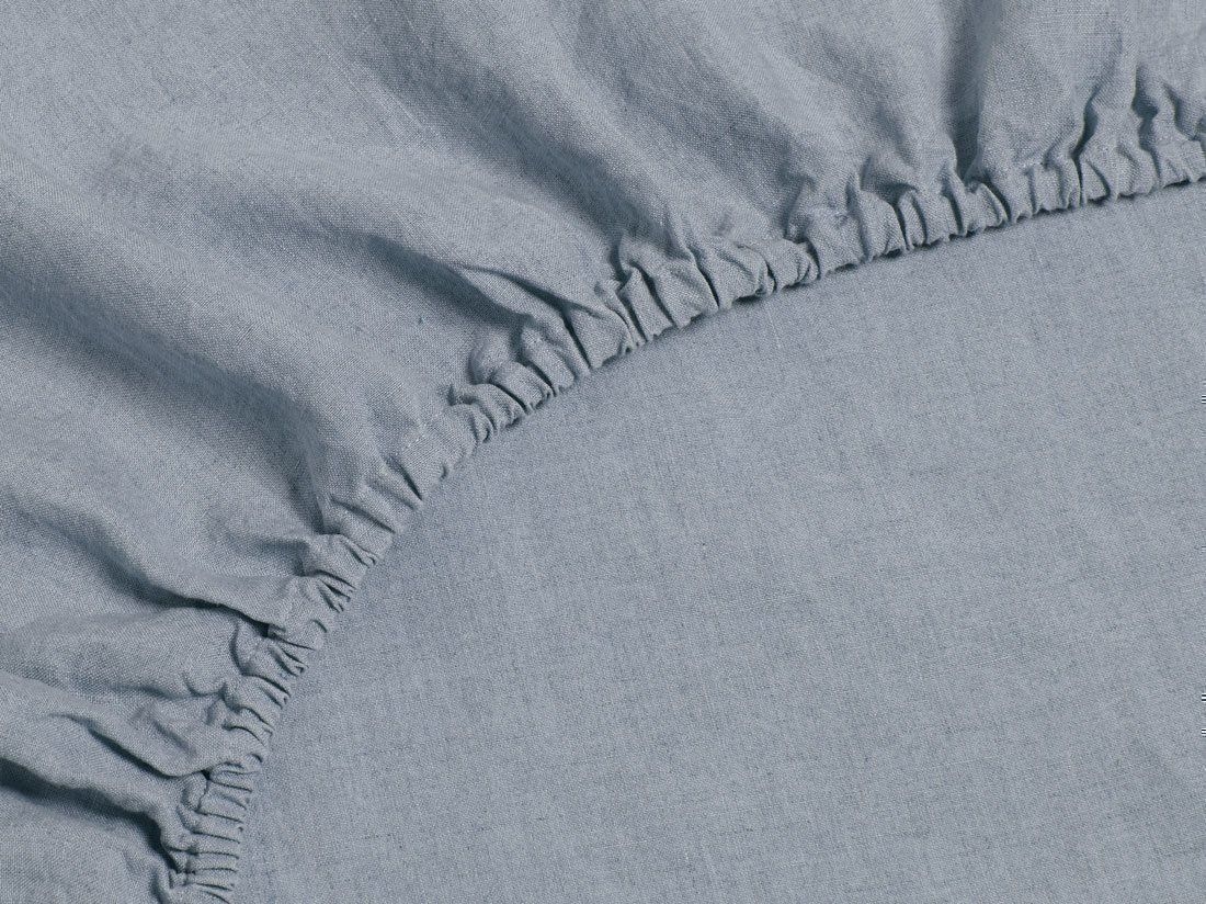 Faconlagen vasket hør dusk blue