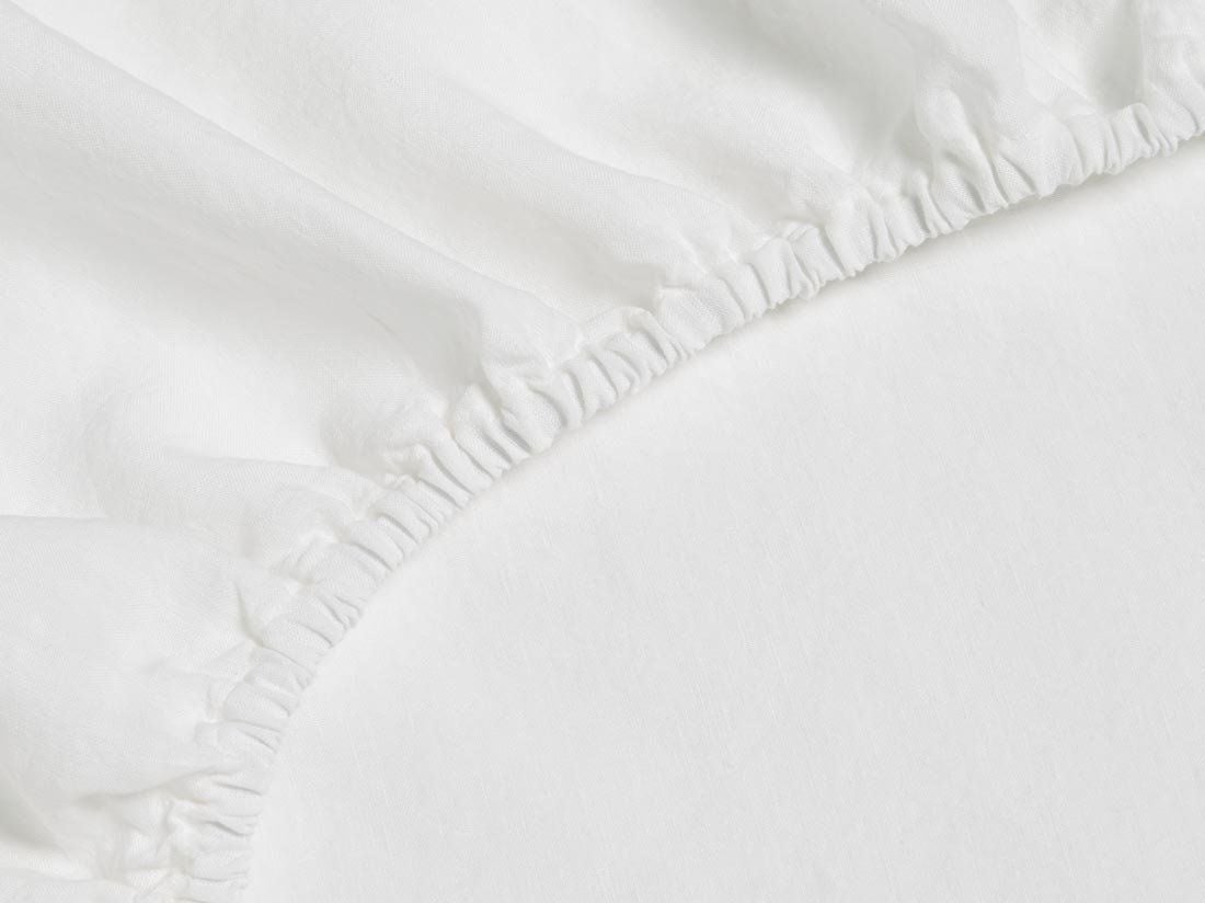 Faconlagen vasket hør pure white