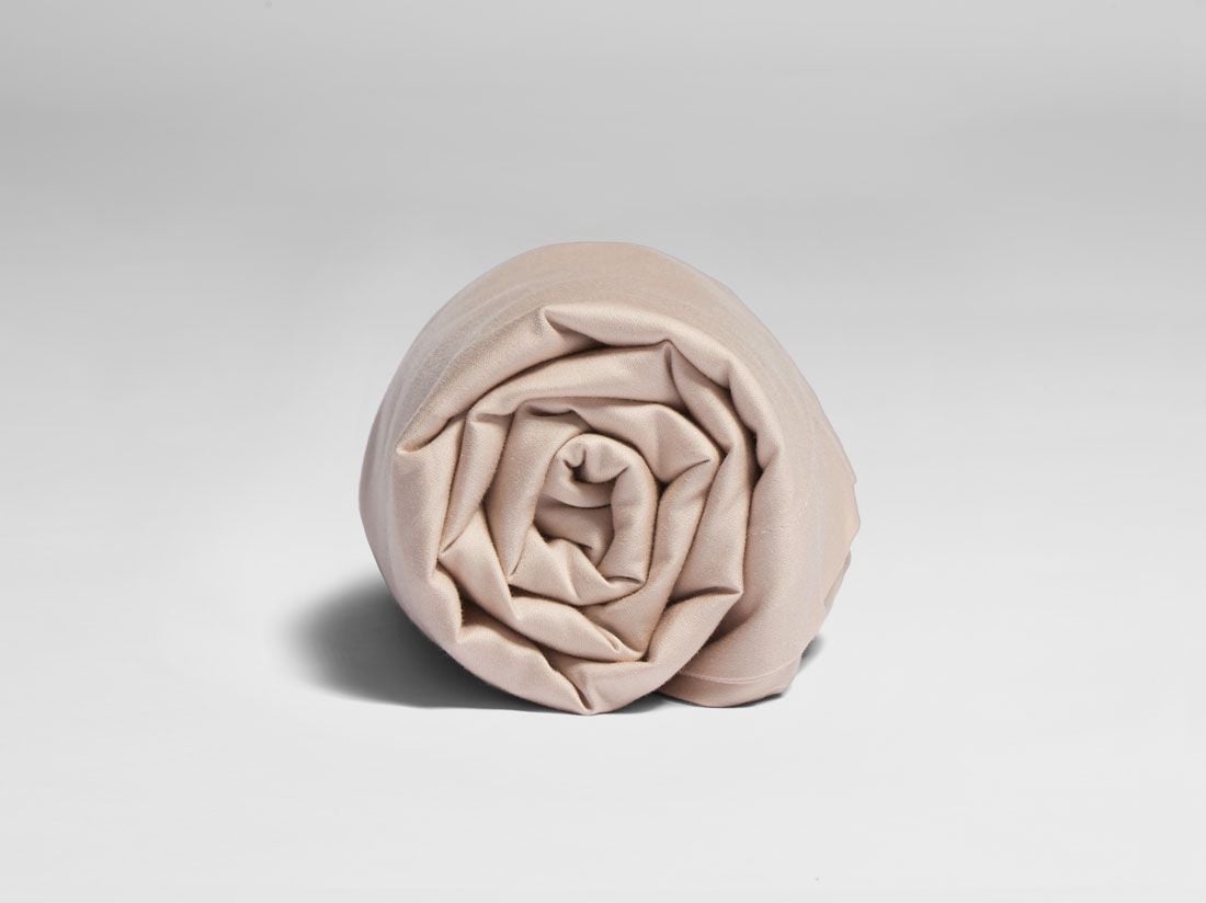 Børnelagen bomuldssatin dusty rose