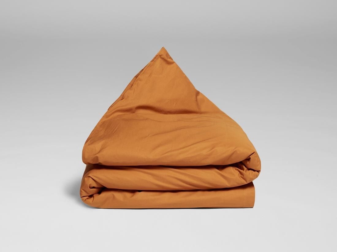Juniordynebetræk percale ochre yellow