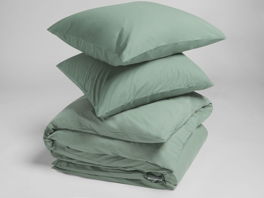Sengesæt percale jade green