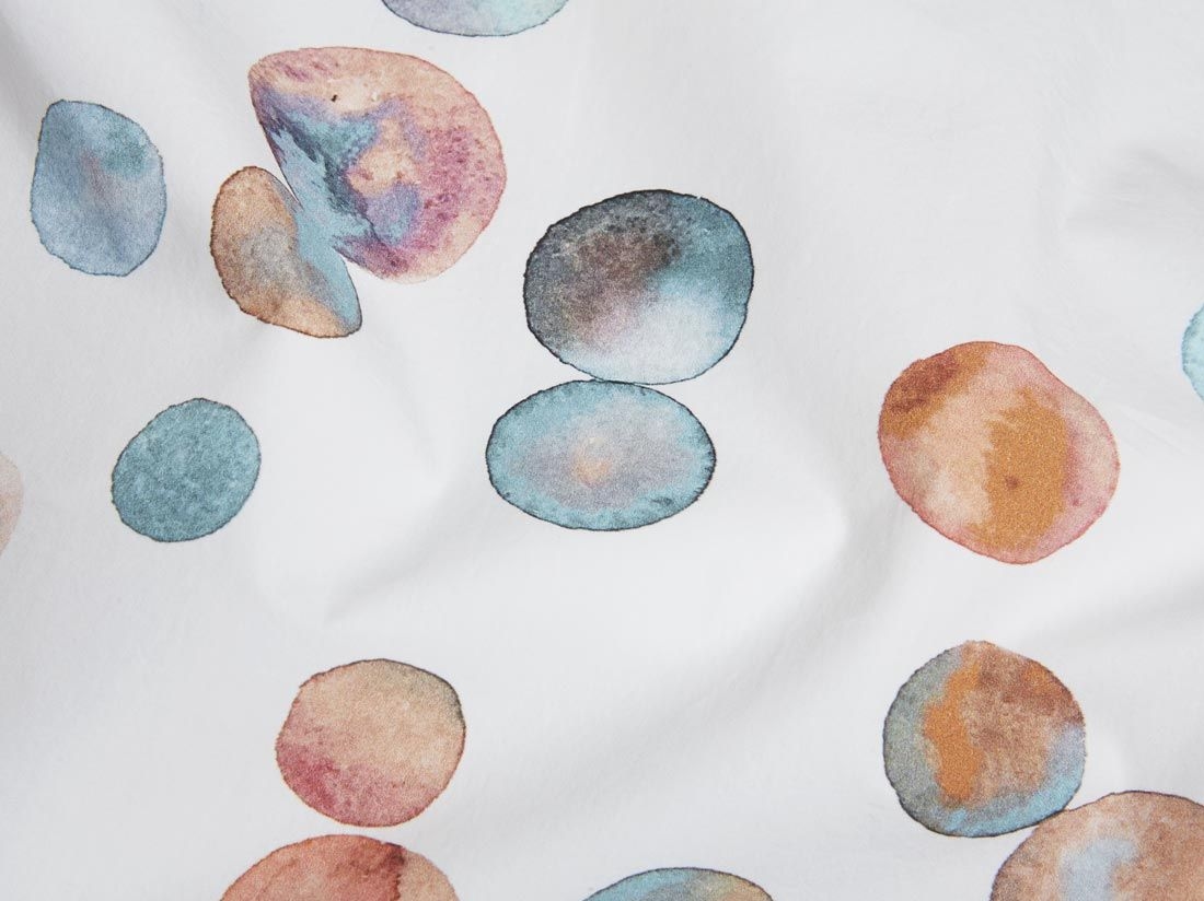 Sengesæt percale watercolor dots