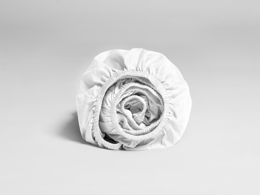 Børnefaconlagen bomuldssatin pure white