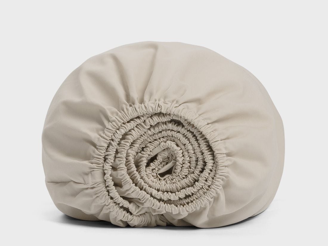 Faconlagen bomuld TENCEL™ sandy taupe