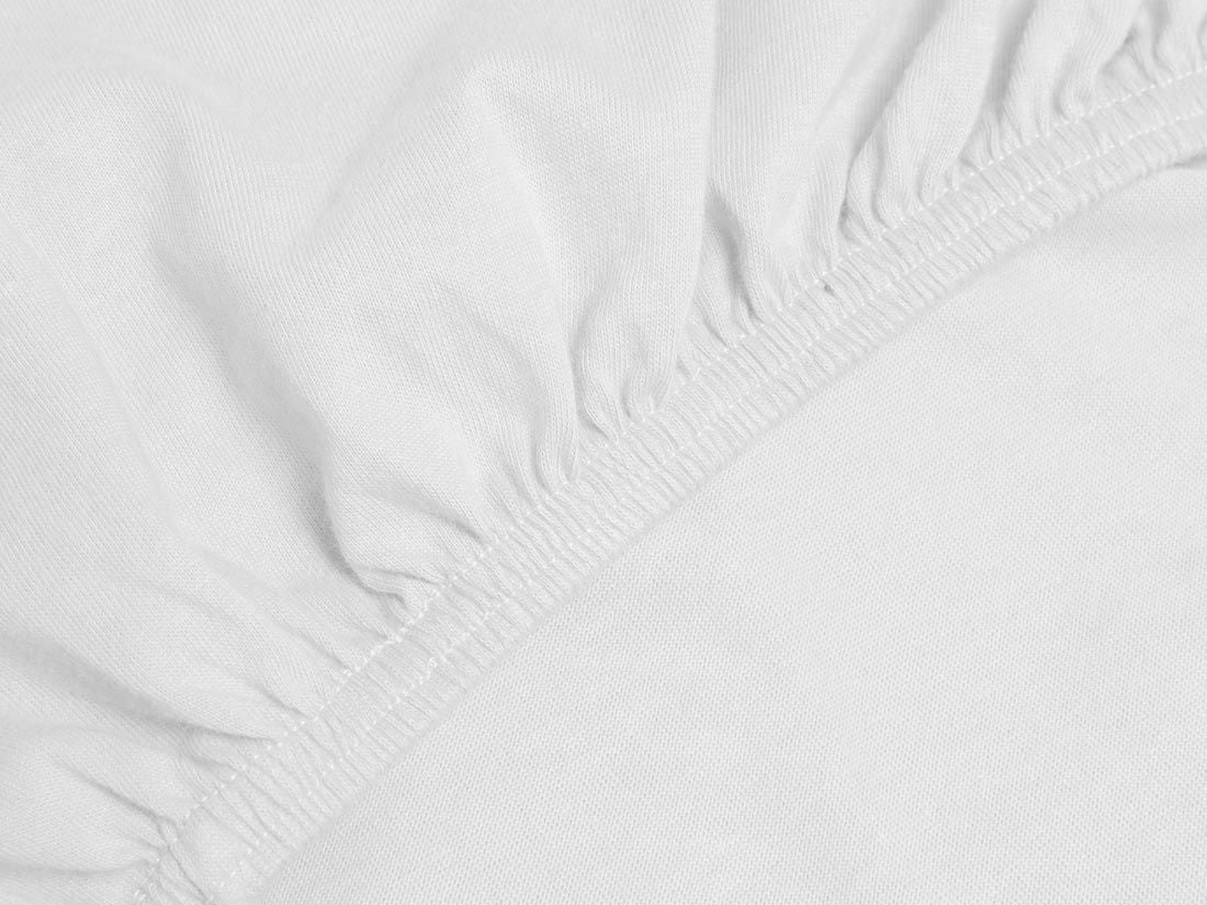 Faconlagen jersey pure white