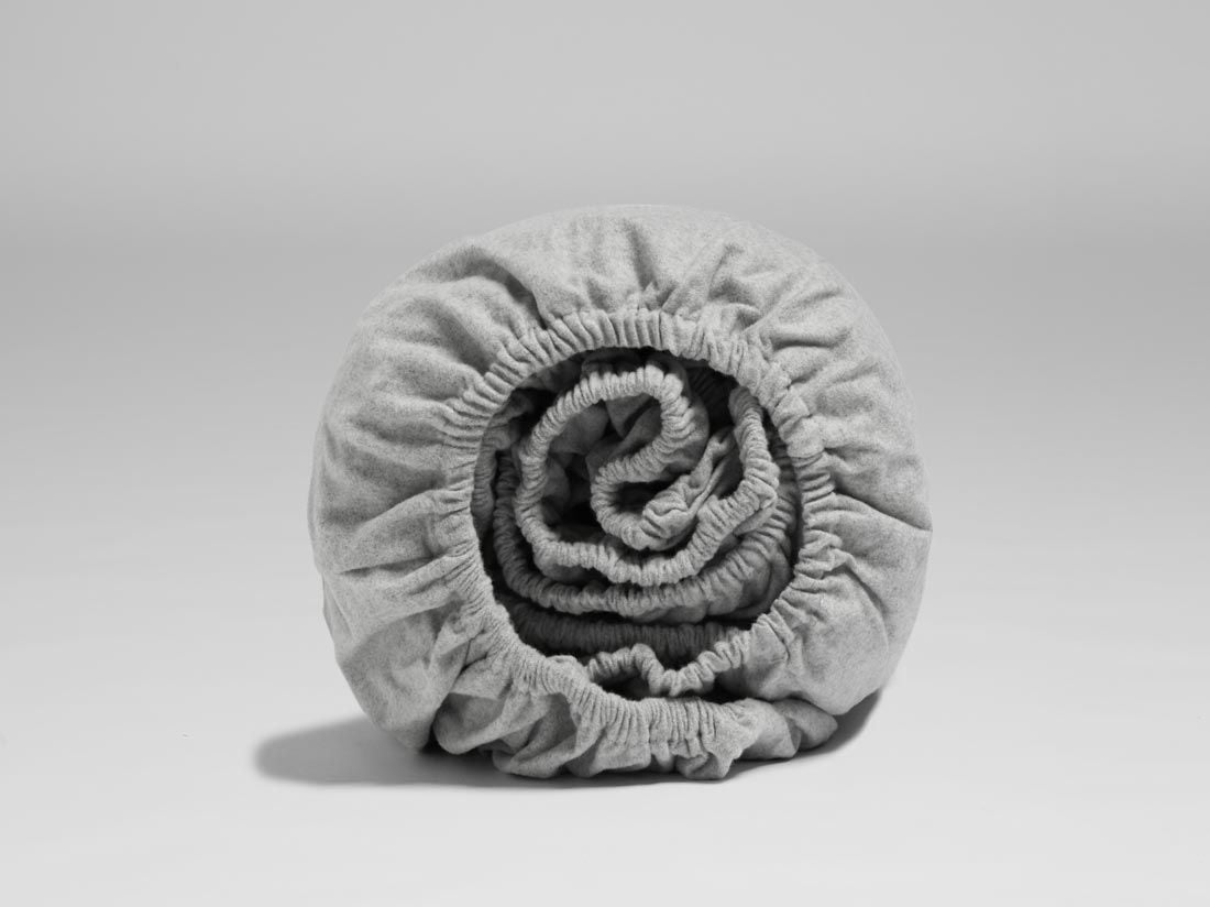 Faconlagen bomuldsflonel light grey