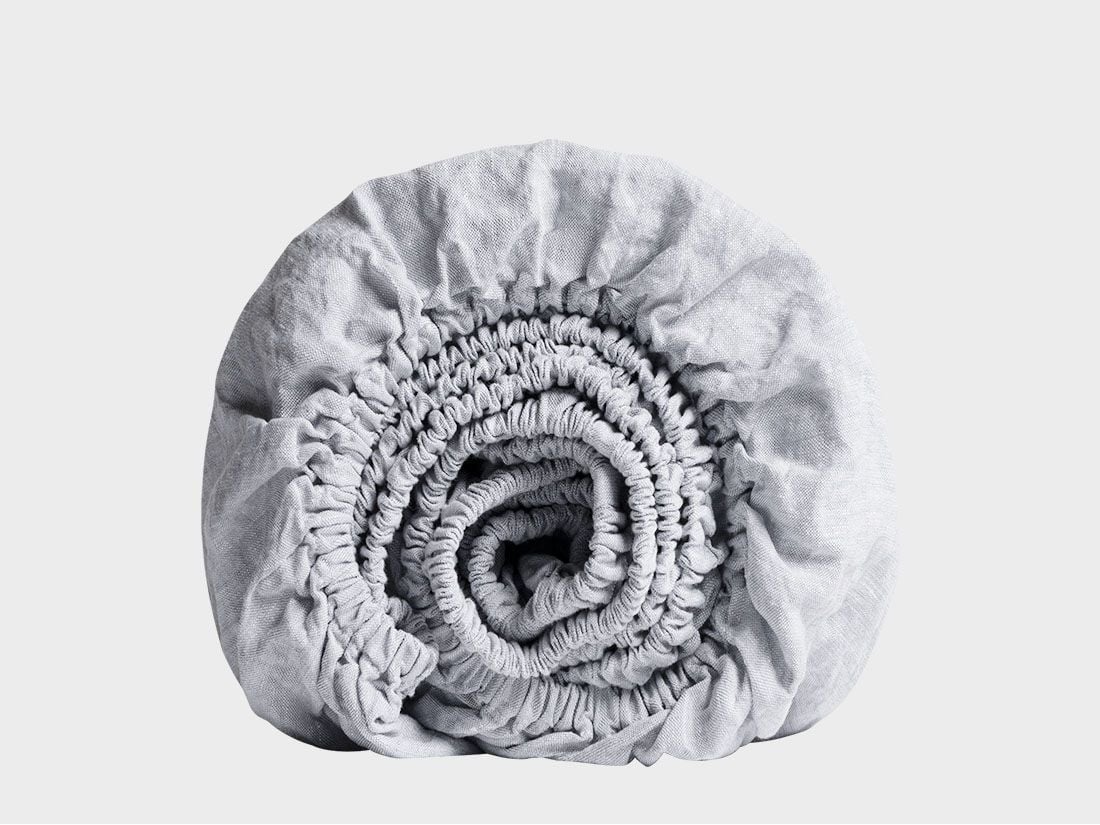 Faconlagen vasket hør blue chambray