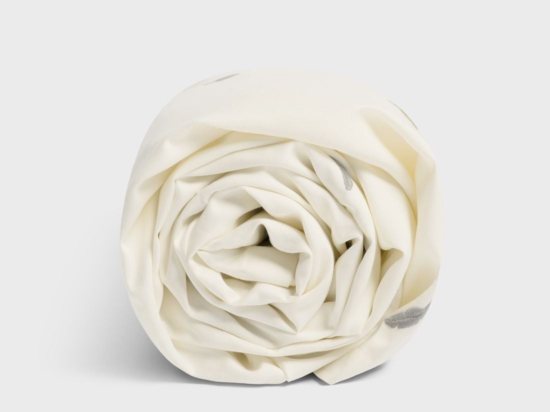 Børnelagen bomuldssatin multicolour feather