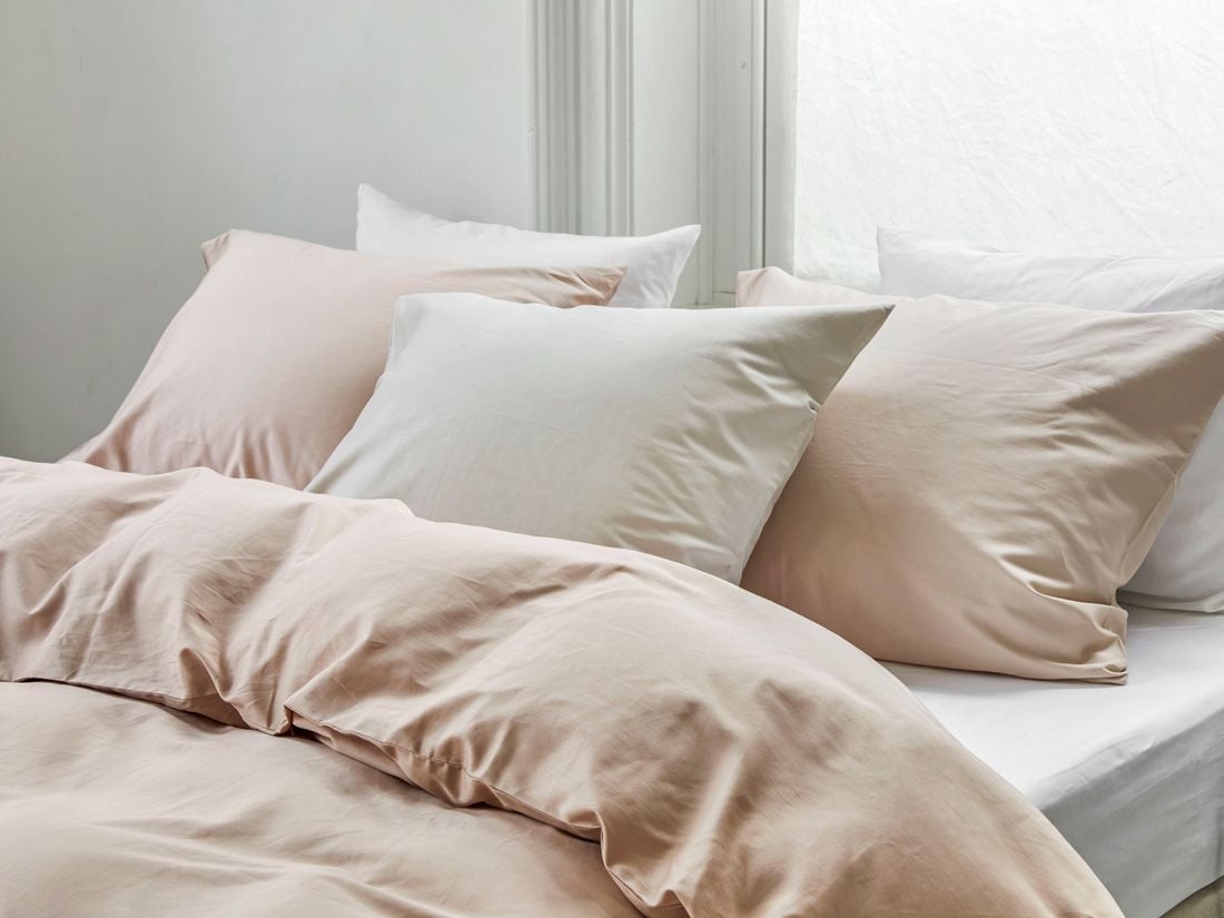 Pudebetræk bomuldssatin dusty rose