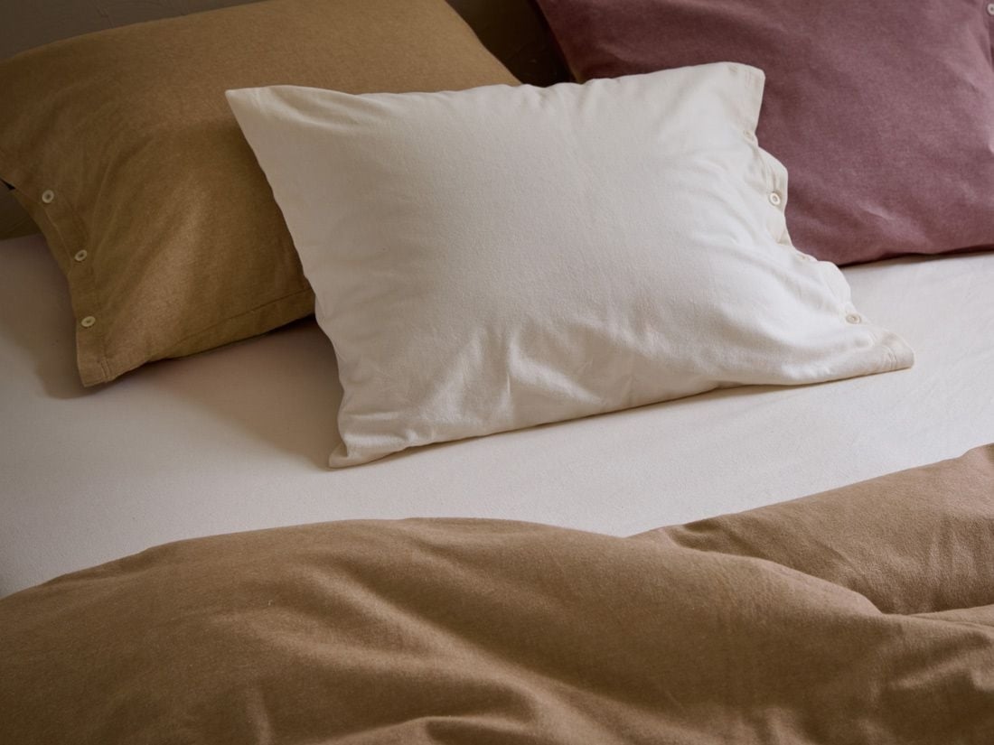 Pudebetræk bomuldsflonel honey chambray