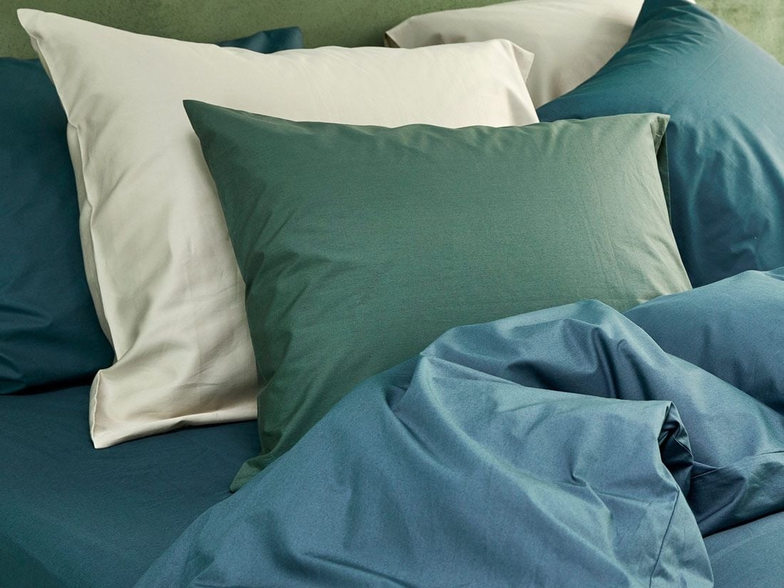 Pudebetræk percale forest green