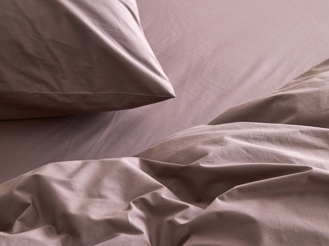 Faconlagen percale mauve