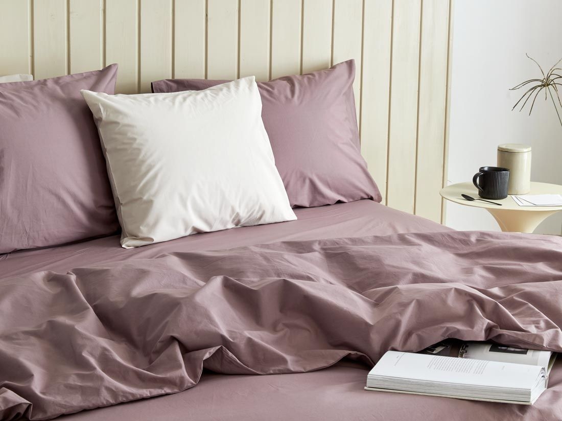 Pudebetræk percale mauve
