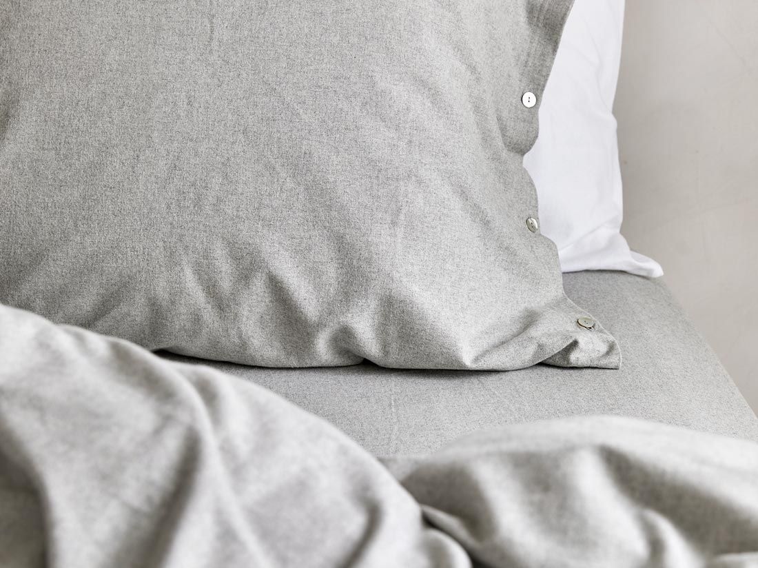 Lagen bomuldsflonel light grey