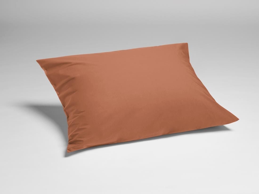 Pudebetræk percale terracotta