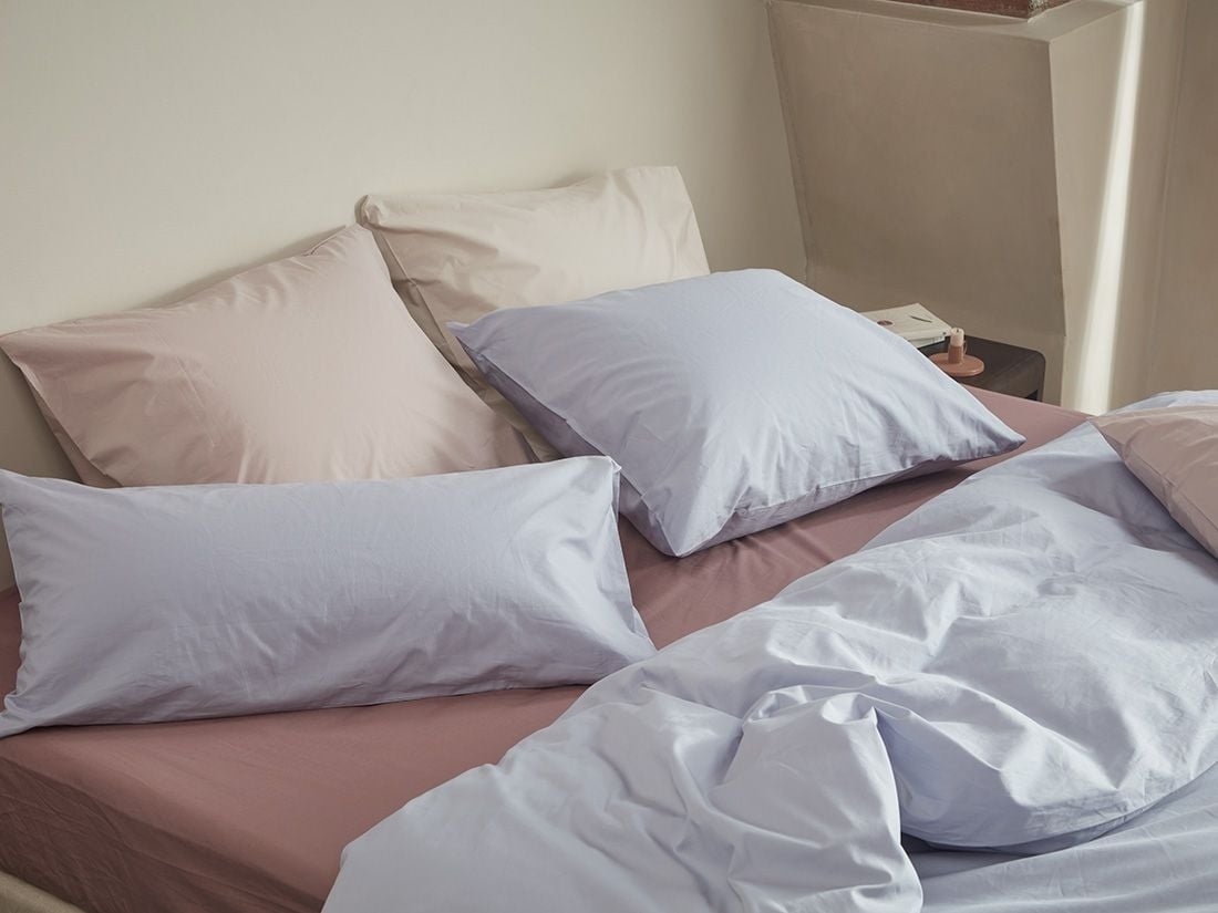 Sengesæt percale lavender blue