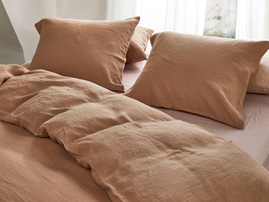 Pudebetræk vasket hør hazel