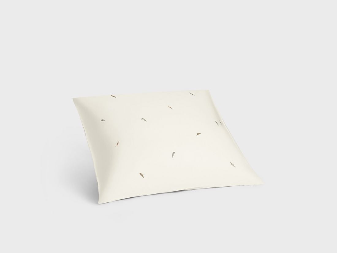 Pudebetræk bomuldssatin multicolour feather