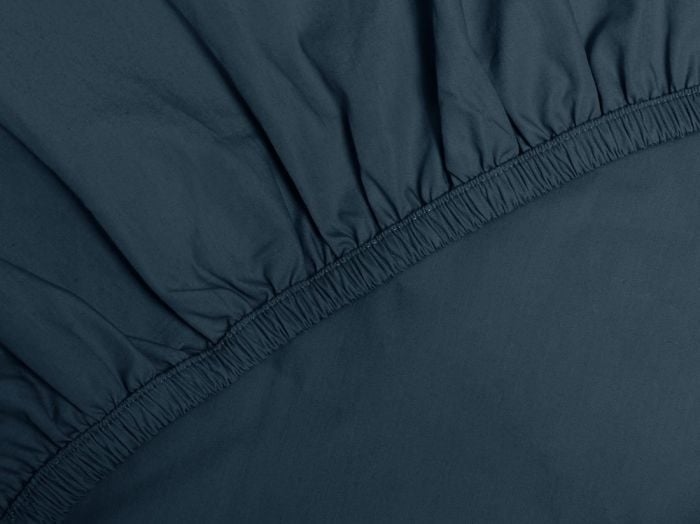 Faconlagen percale navy