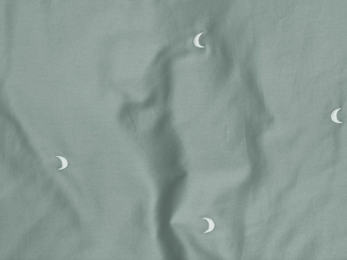 Juniordynebetræk bomuldssatin sea green moon
