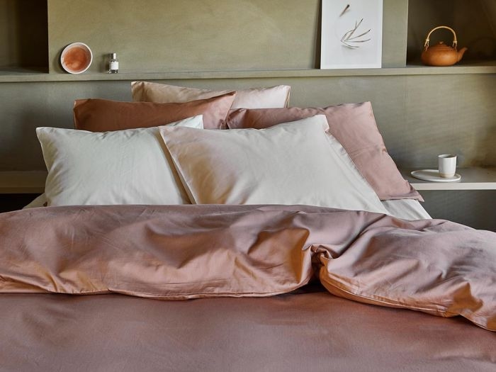 Pudebetræk bomuldssatin blush rose