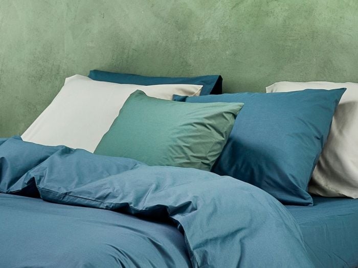 Pudebetræk percale blue