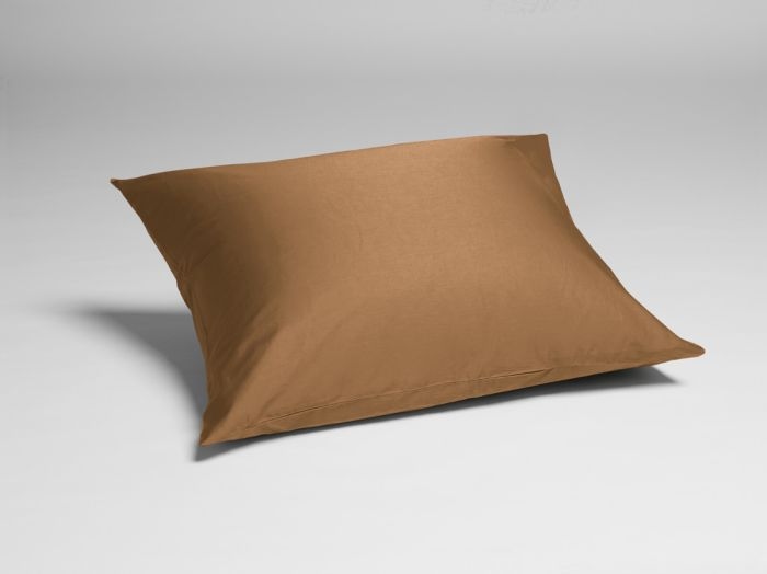 Pudebetræk bomuldssatin caramel