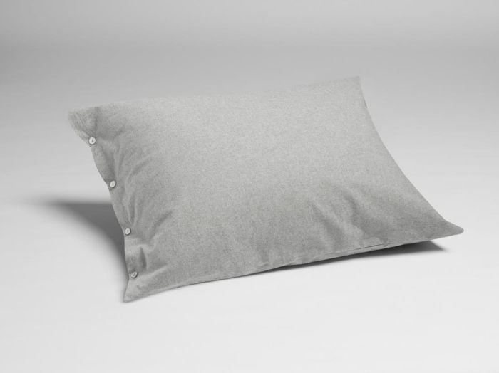 Pudebetræk bomuldsflonel light grey