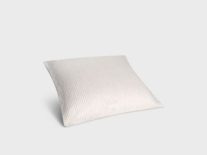 Pudebetræk vasket hør natural stripe